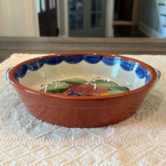 Source Unknown Other - Hand Painted Bowl Portugal Terra Cotta